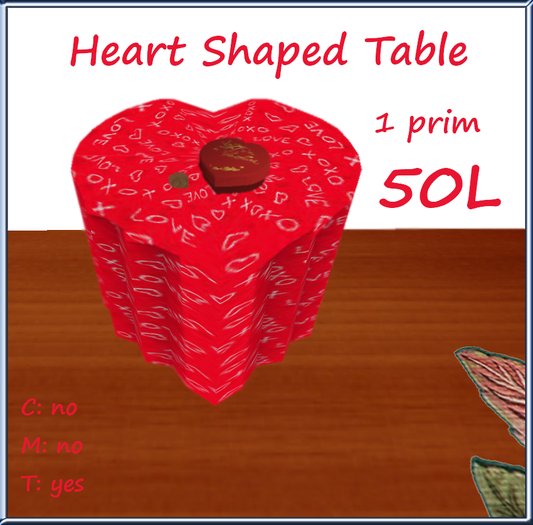[HW] Love Heart Shaped Table