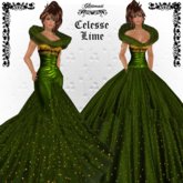 ! Glitterati ! - Celesse Gown - Lime