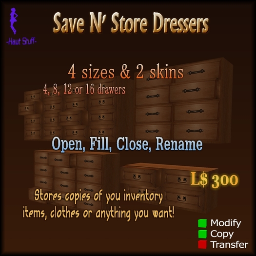 Save N' Store Dressers -Hawt Stuff-