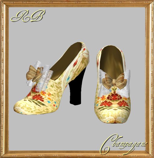 Champagne chaussures ( baroque 18 th )