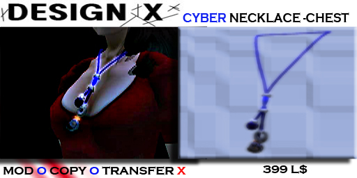 Cyber blue necklace[lady]-chest