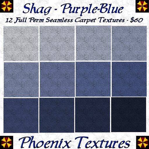 Phoenix Textures - Shag Purple-Blue