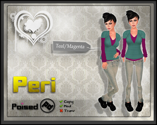 ::Poised:: Peri - teal/magenta 