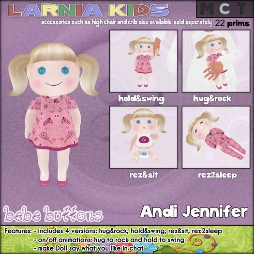 ~* Larnia Kids *~ bebe buttons - Andi Jennifer