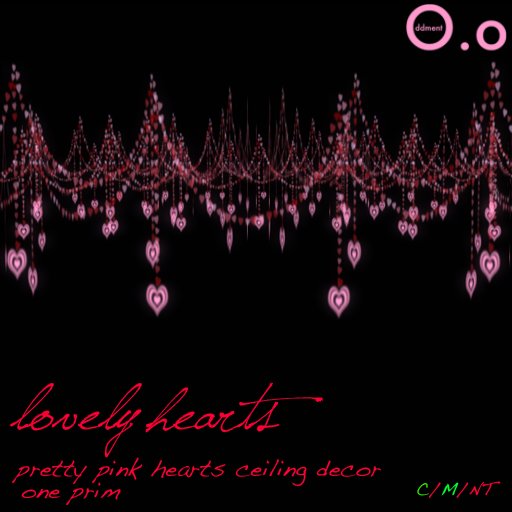 Lovely Hearts ceiling decor