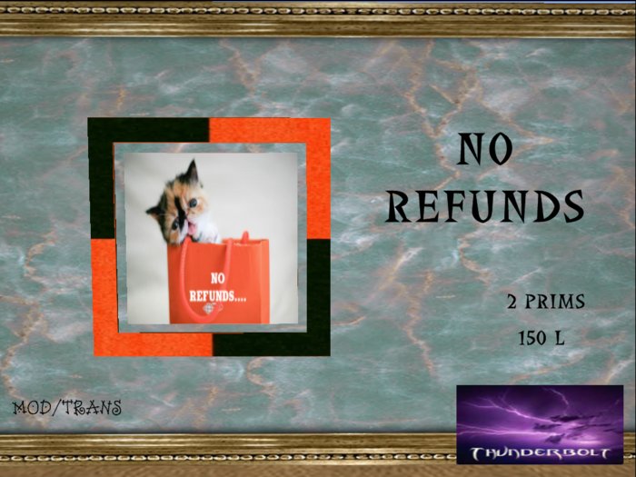 NO REFUNDS-MARKED DOWN
