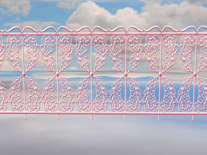 YuPe - Kona furniture : Fence - Wave and wing (Pink)(FP) (Box)