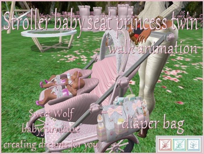 STROLLER BABY SEAT PRINCESS TWIN