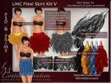 LMC Full Perm Prims & PSD - Flexi Skirt Kit V - Feather Skirt