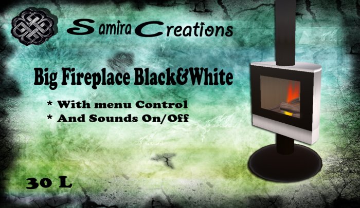PROMO !!! Fireplace Black&White