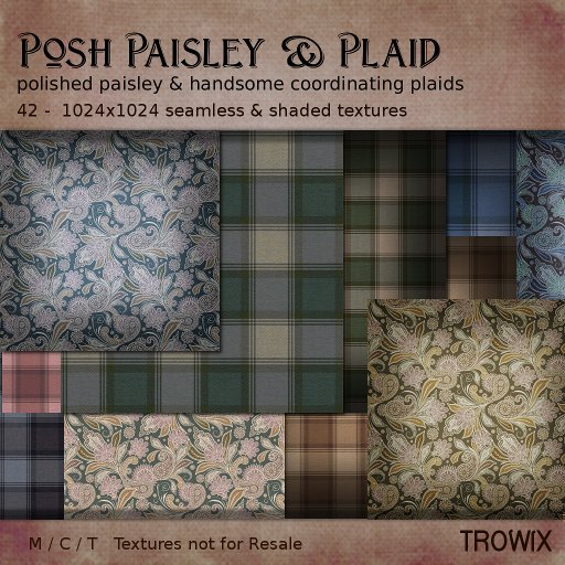 Trowix - Posh Paisley & Plaid Texture Pack