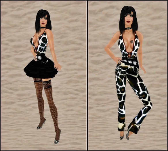La Perla Black/White Leopard