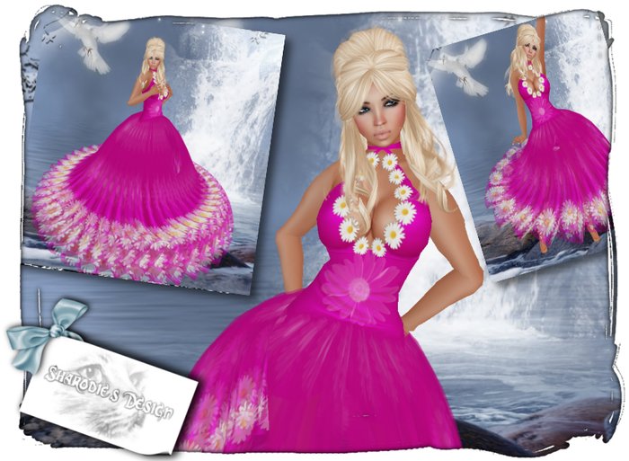 ~*~Shar's Gowns~*~Pink Daisy