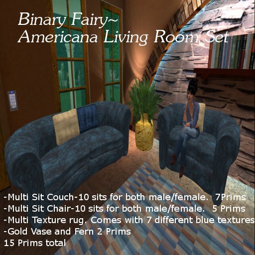 BINARY FAIRY~Americana Living Room Set boxed