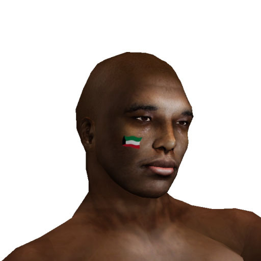 Kuwaiti Flag Cheek Tattoo - Kuwait