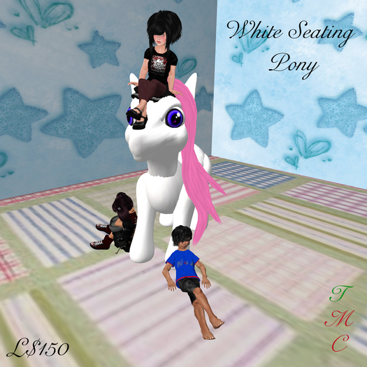 White Seating Pony