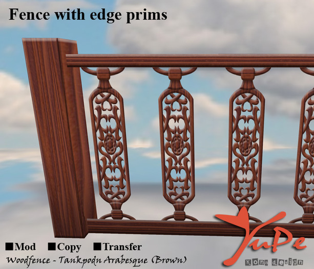 YuPe - Kona's : Wood fence - Tankppodn Arabesque (Brown)(FP)