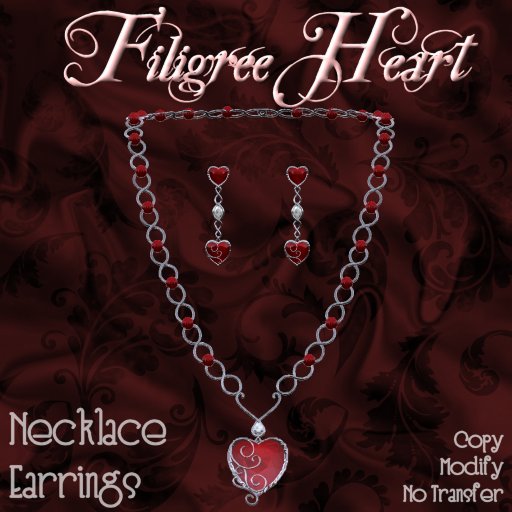 :*:CPD:*: Filigree Heart Necklace Set