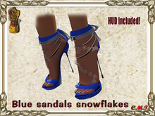!Blue Sandals snowflakes