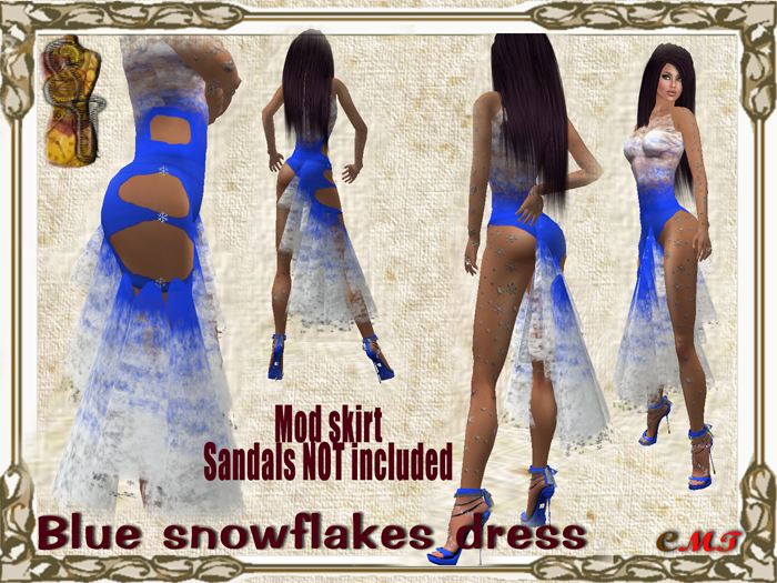 !Blue snowflakes dress