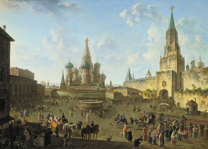 Great poster texture RED SQUARE MOSCOW 1801