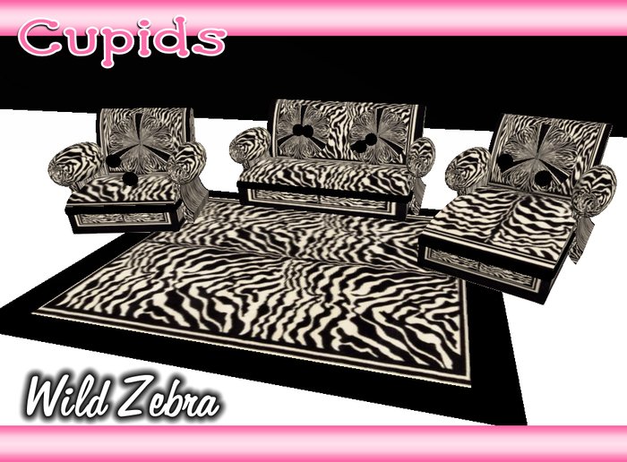 Wild Zebra Livingrom Set