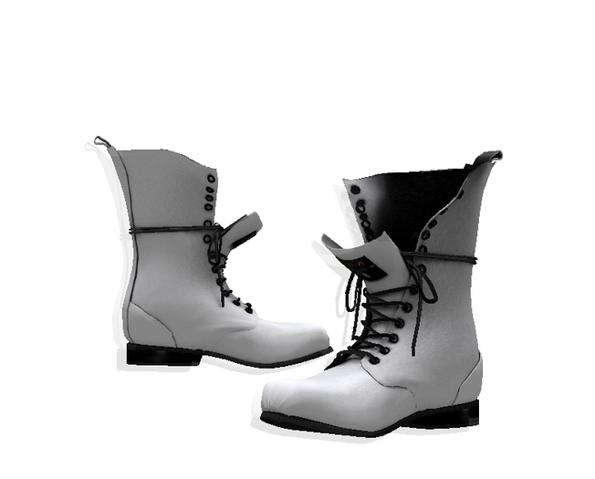 Combat White Boots