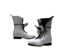 Combat White Boots