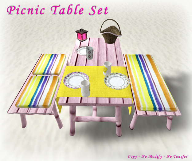 Picnic Table (pink)