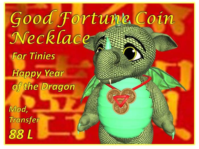 Good Fortune Coins Necklace Tinies 