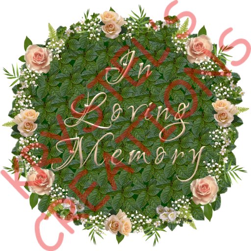 W5 Peach Floral In Loving Memory Rest in Peace (Rezz Me)