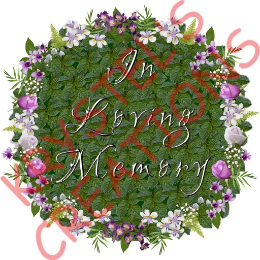 W6 Lilac Floral In Loving Memory Rest in Peace (Rezz Me)