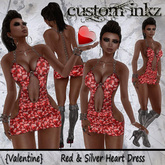 Custom iNKZ - Valentine Hearts & Silver Chain Dress 