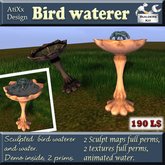 Sculpted Birds waterer for creators builders