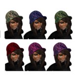 casquettes camo et cheveux full pack