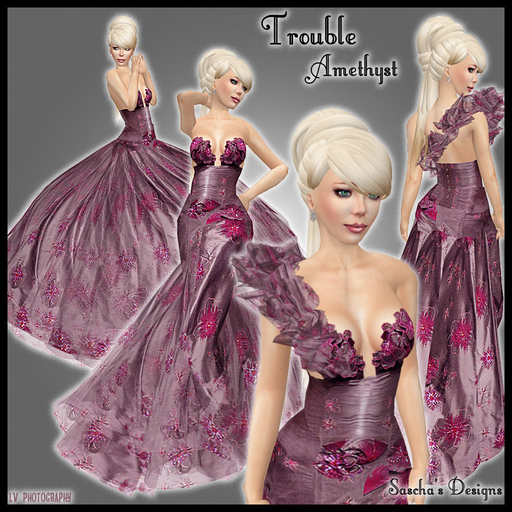 SAS - Trouble Amethyst ballroom gown