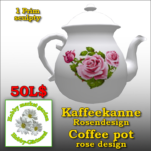 Coffee Pot "rose design"