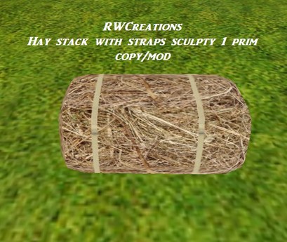Second Life Marketplace - Ranch or Farm Horse Stable Hay stack with ...