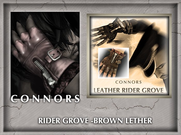 *Connors* RIDER GLOVE -BROWN LEATHER
