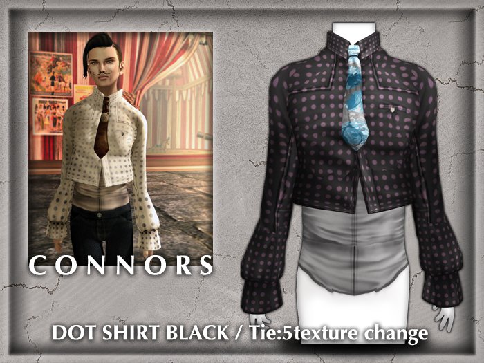 *Connors* DOT SHIRT BLACK