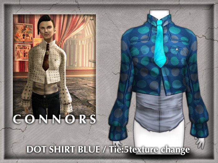 *Connors* DOT SHIRT BLUE