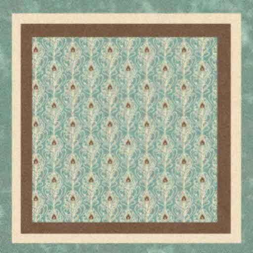NOLA Border Peacock  Feather Rug 2
