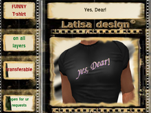 **Latisa** funny tee shirt men_*yes dear*