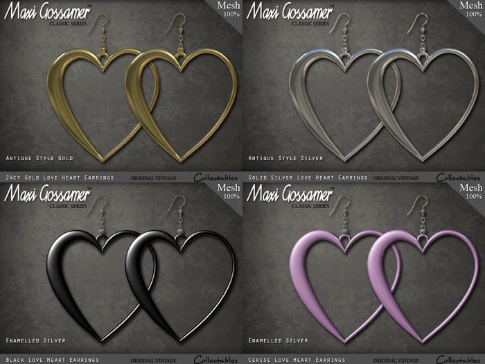 Mesh Earrings - Love Hearts - FATPACK