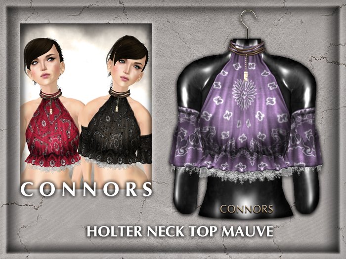 *Connors* HOLTER NECK TOP MAUVE