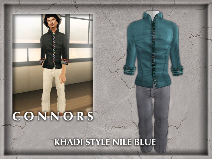 *Connors* KHADI STYLE NILE BLUE