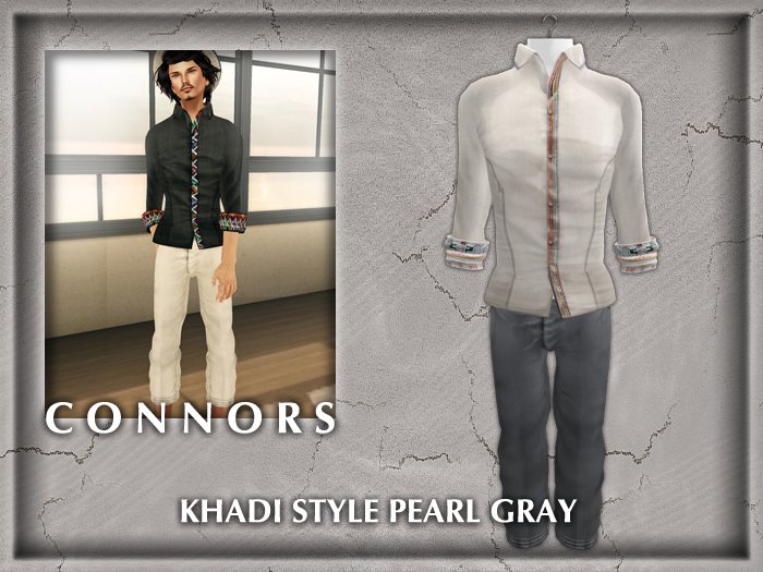 *Connors* KHADI STYLE PEARL GRAY