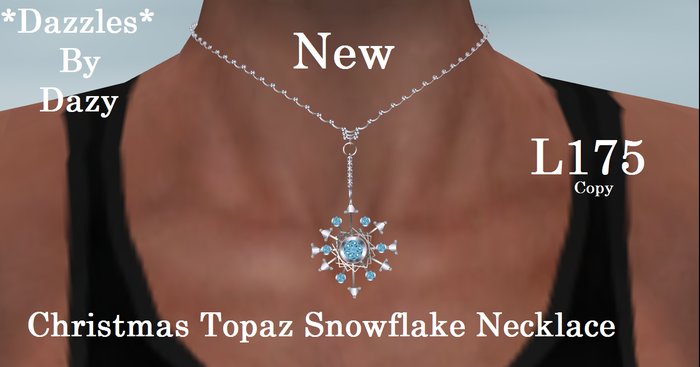 Blue Topaz Snowflake Necklace Vendor 1
