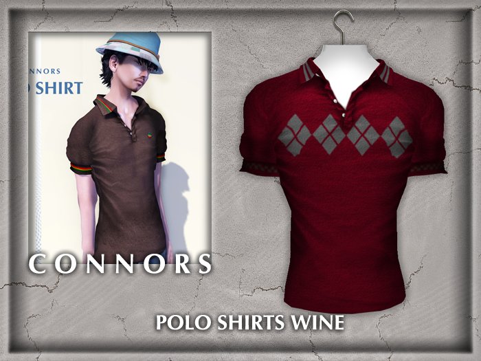 *Connors* POLO SHIRTS WINE