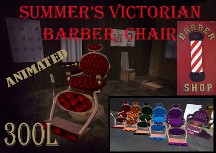 Summers Barber chair 1800's RUBY